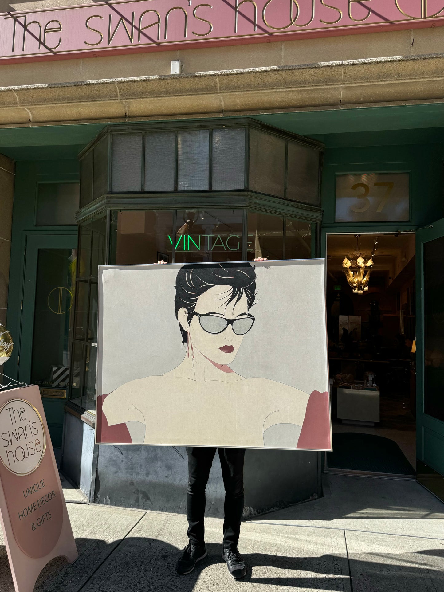 Large Vintage Nagel Style ‘Sunglasses’ Replica Artwork