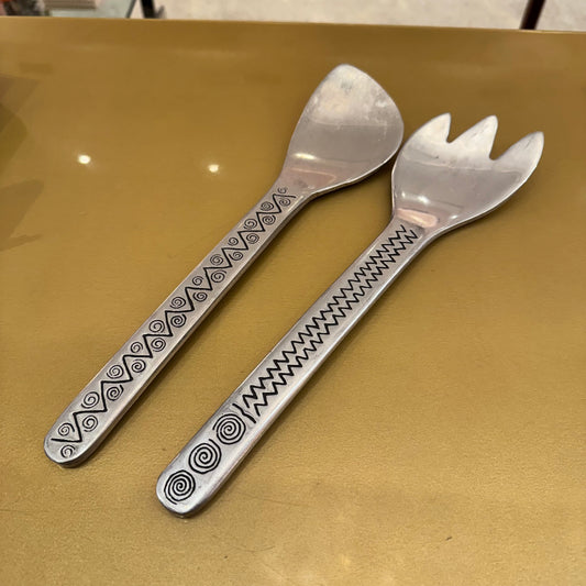 Pair of Aluminum Salad Serving Set