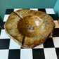 1960's Brown Alabaster Stone Slab Ashtray