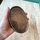 Vintage Oval Bronze Face Box