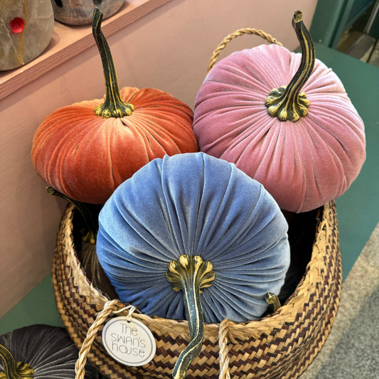 Large Handmade Velvet Pumpkins