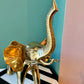 Large Vintage Brass Elephant Statue