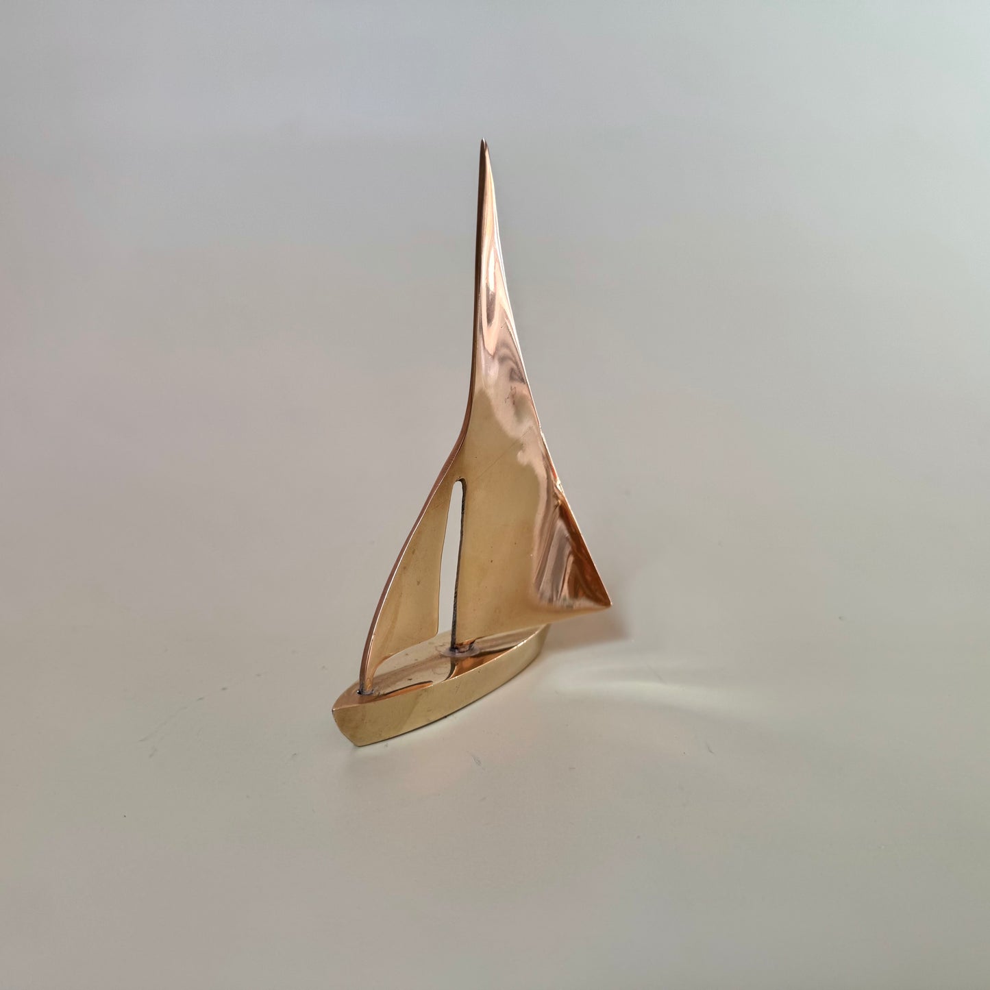 Vintage Small Brass Sailboat