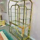 1980's Brass and Glass Etagere by DIA