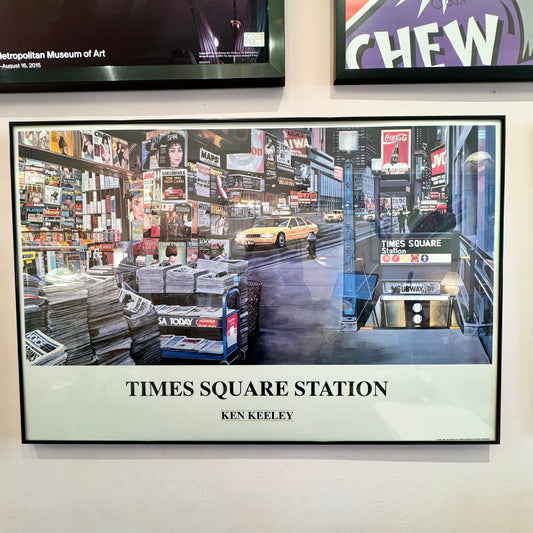 Framed Vintage ‘Times Square Station’ by Ken Keeley