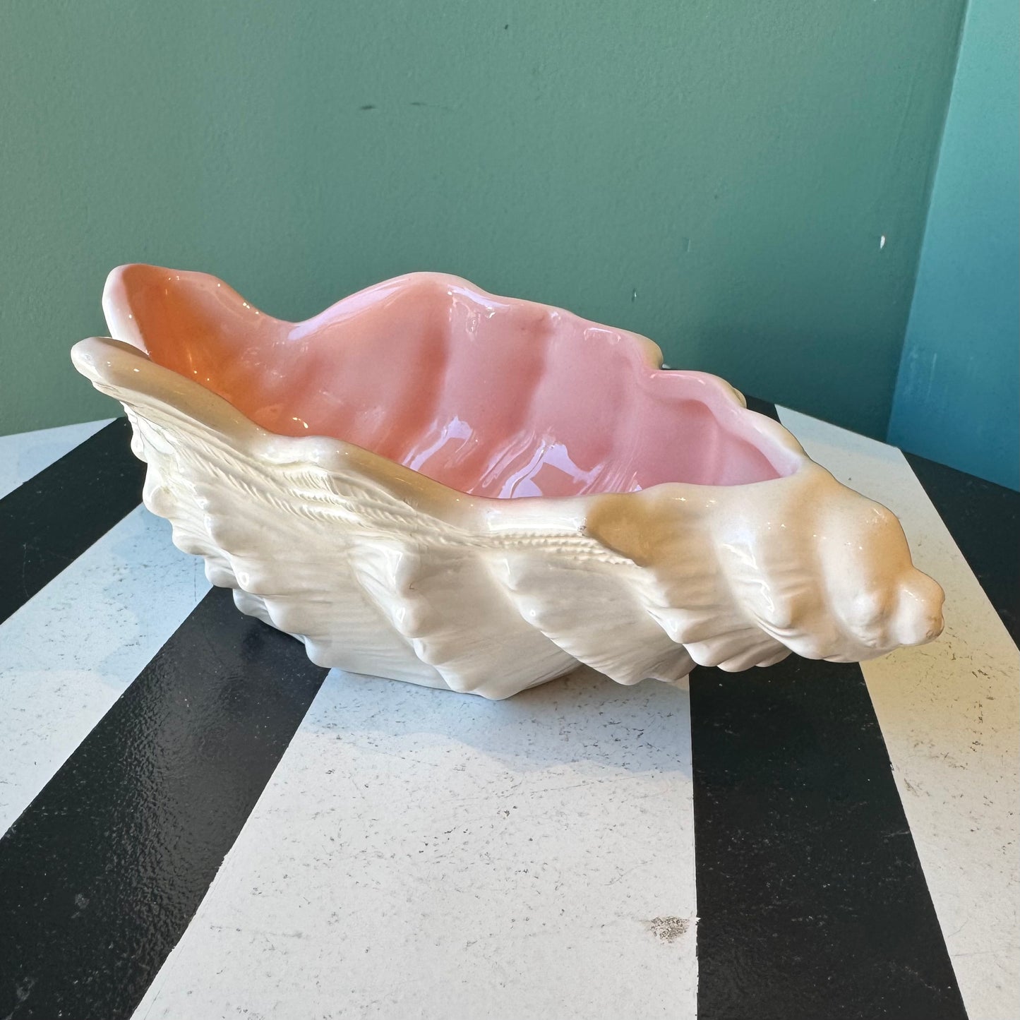 Vintage Fitz and Floyd Ceramic Shell Catchall Bowl