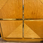 1980's Karl Springer Bamboo and Brass Trim Wardrobe