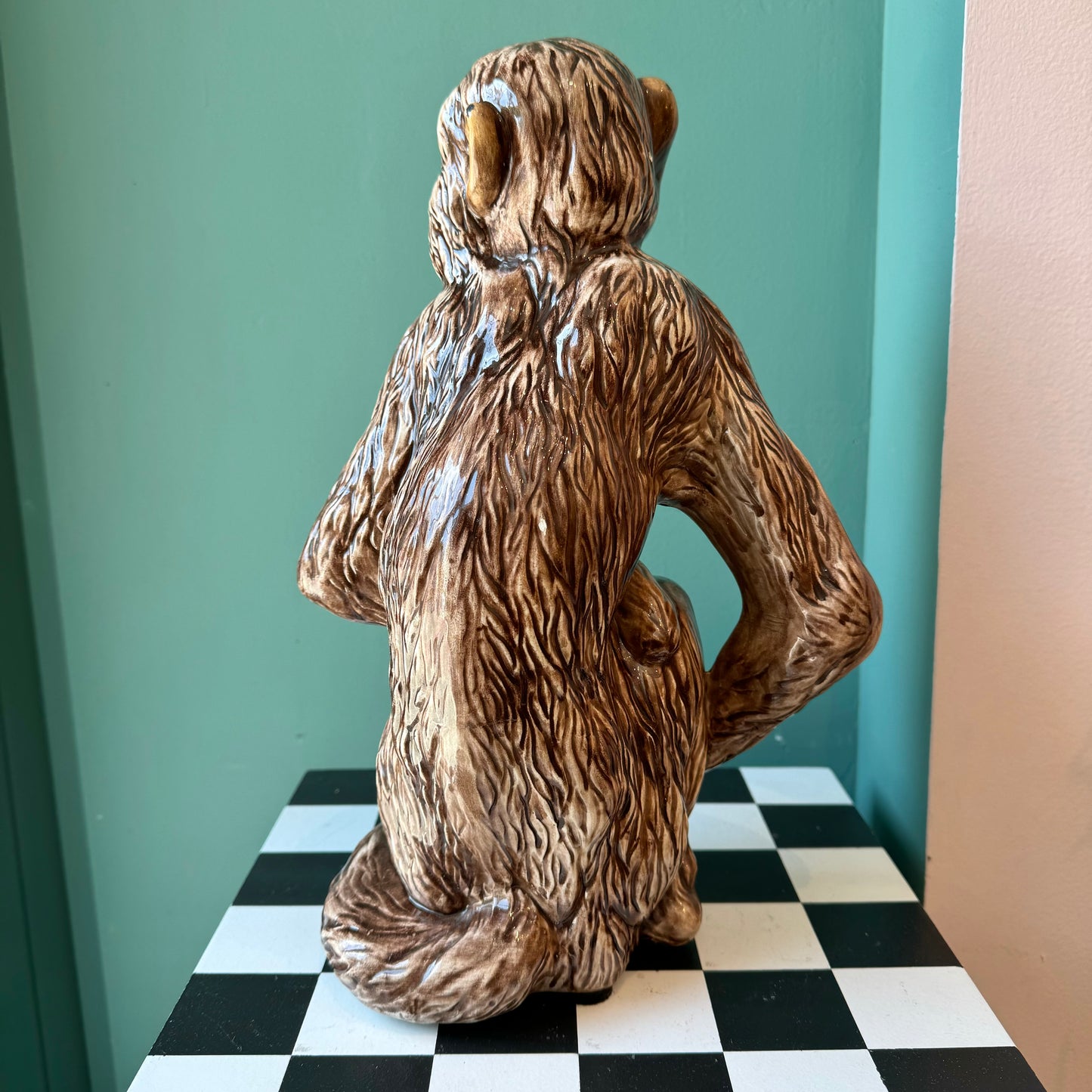 Vintage Ceramic Monkey Statue