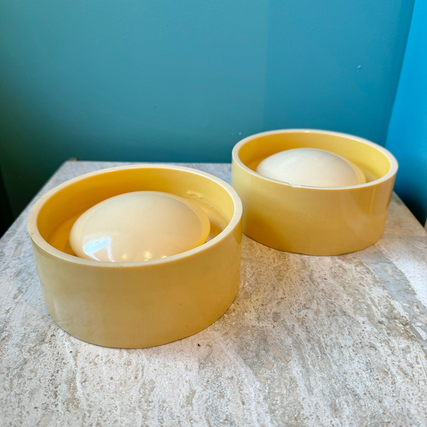 Vintage Yellow Melamine Ashtray