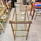 Brass and Glass 3 Tier Rolling Bar Cart