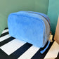 Caribbean Blue Velvet Mystical Eye Makeup Bag by Elizabeth Scarlett London