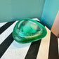 Vintage Green Textured Glass Ashtray