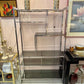 Vintage Milo Baughman Style Chrome and Smoked Glass Etagere