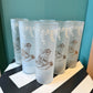 Set of 6 Vintage Frosted Fairy Nymph Highball Cocktail Glasses