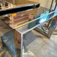 Vintage Brass and Smoked Mirrored Glass Nesting Tables