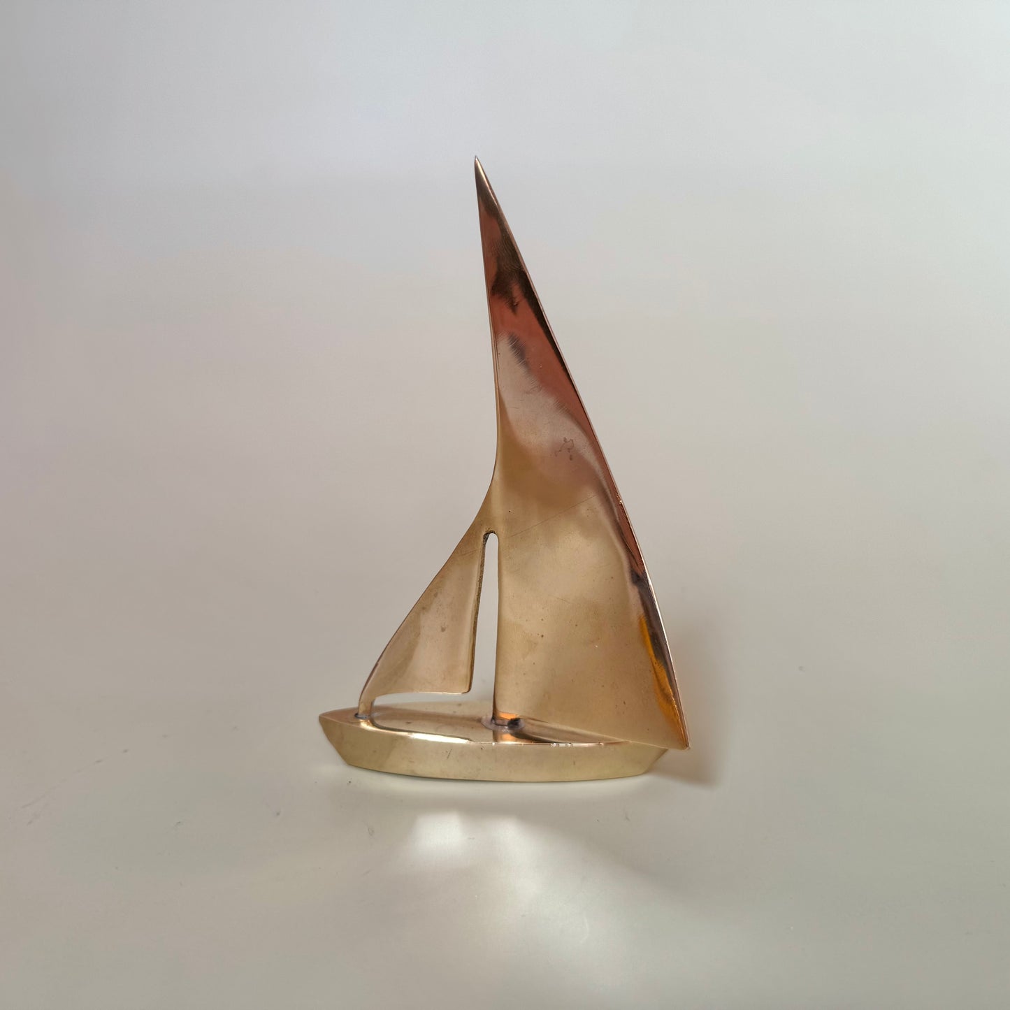 Vintage Small Brass Sailboat