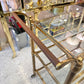 Brass and Glass 3 Tier Rolling Bar Cart