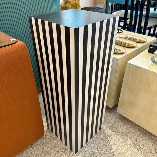 Black and White Striped Pedestal 32"