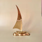 Vintage Brass Sailboat Statue 10"