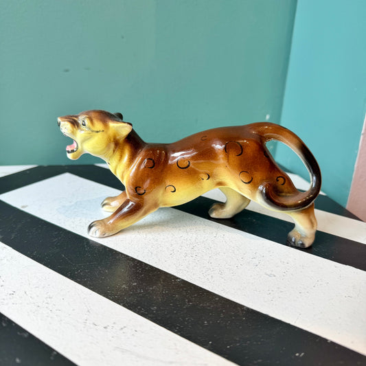 Small Vintage Ceramic Leopard Figurine