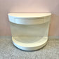 Vintage Cream Half Circle Side Table