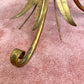 Vintage Italian Gold Gilt Floral Bouquet Wheat Sheaf Side Table