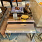 Vintage Brass and Smoked Mirrored Glass Nesting Tables