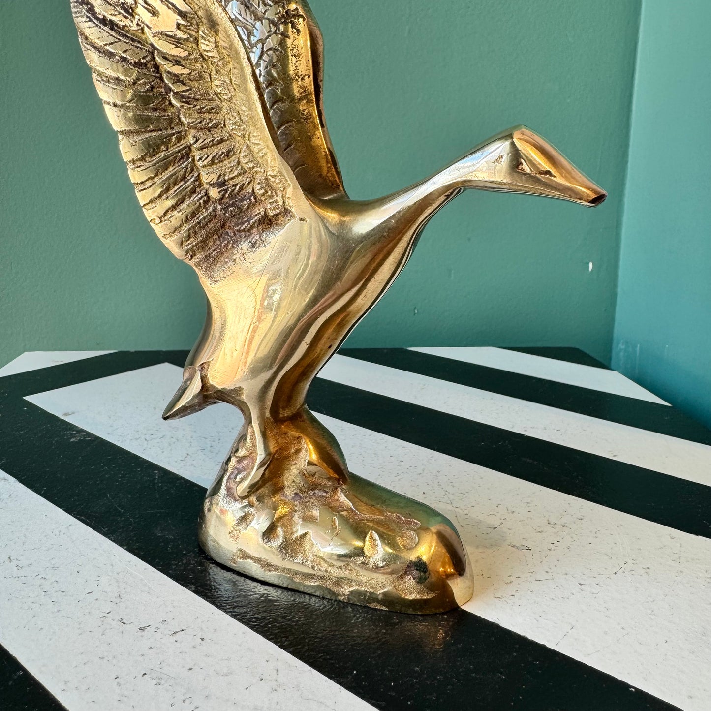 Vintage Brass Duck Figurine