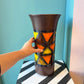 Mid Century Italian Earthenware Pottery Vase by Aldo Londi for Bitossi