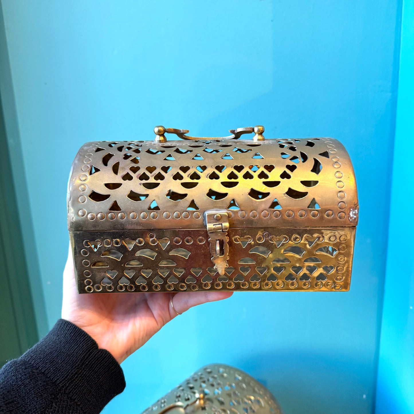 Set of 3 Vintage Indian Brass Nesting Boxes