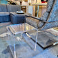 Small Vintage Lucite Waterfall Side Table