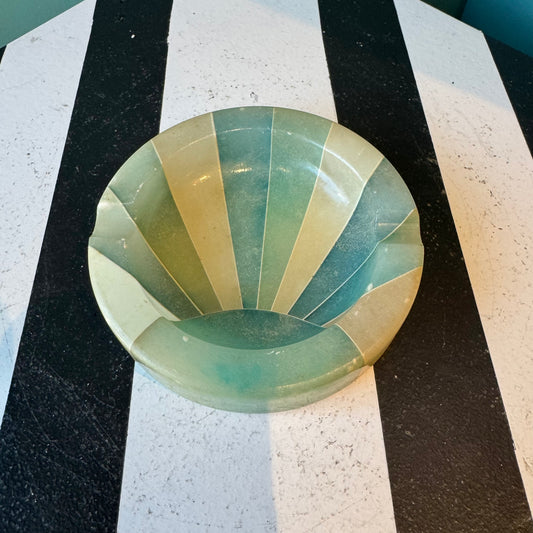 Vintage Sunburst Stone Ashtray