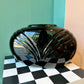 Vintage Black Ceramic Art Deco Style Vase