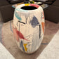 Extra Large 1980’s Postmodern Paint Splatter Floor Vase by J. Bedient