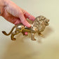 Vintage Brass Lion Statue