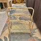 Vintage Hollywood Regency Style Brass Tone Magazine Rack