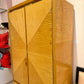 1980's Karl Springer Bamboo and Brass Trim Wardrobe