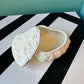 Vintage Porcelain Rose Heart Box by Lenox