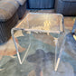 Small Vintage Lucite Waterfall Side Table