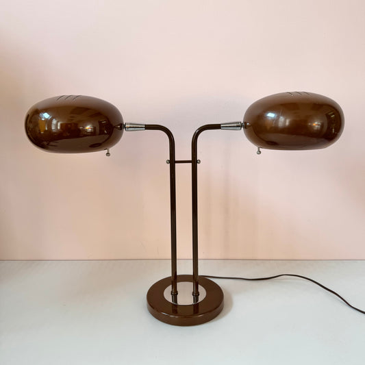 Mid Century Gerald Thurston Style Double Desk Lamp