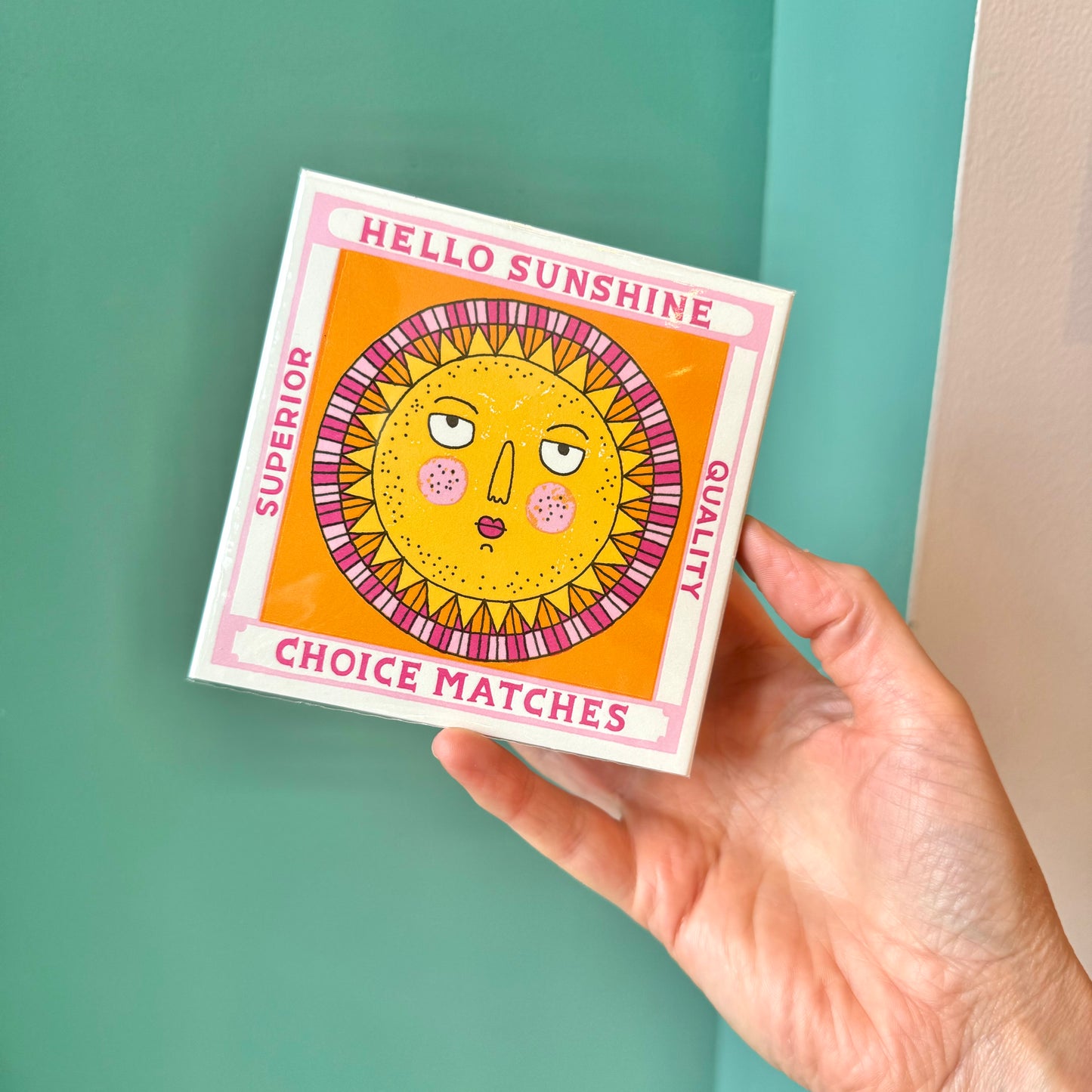 Hello Sunshine Large Square Matchbox