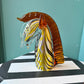 Vintage Glass Zebra Head Sculpture