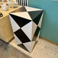 Black and White Checkered Pedestal 24"