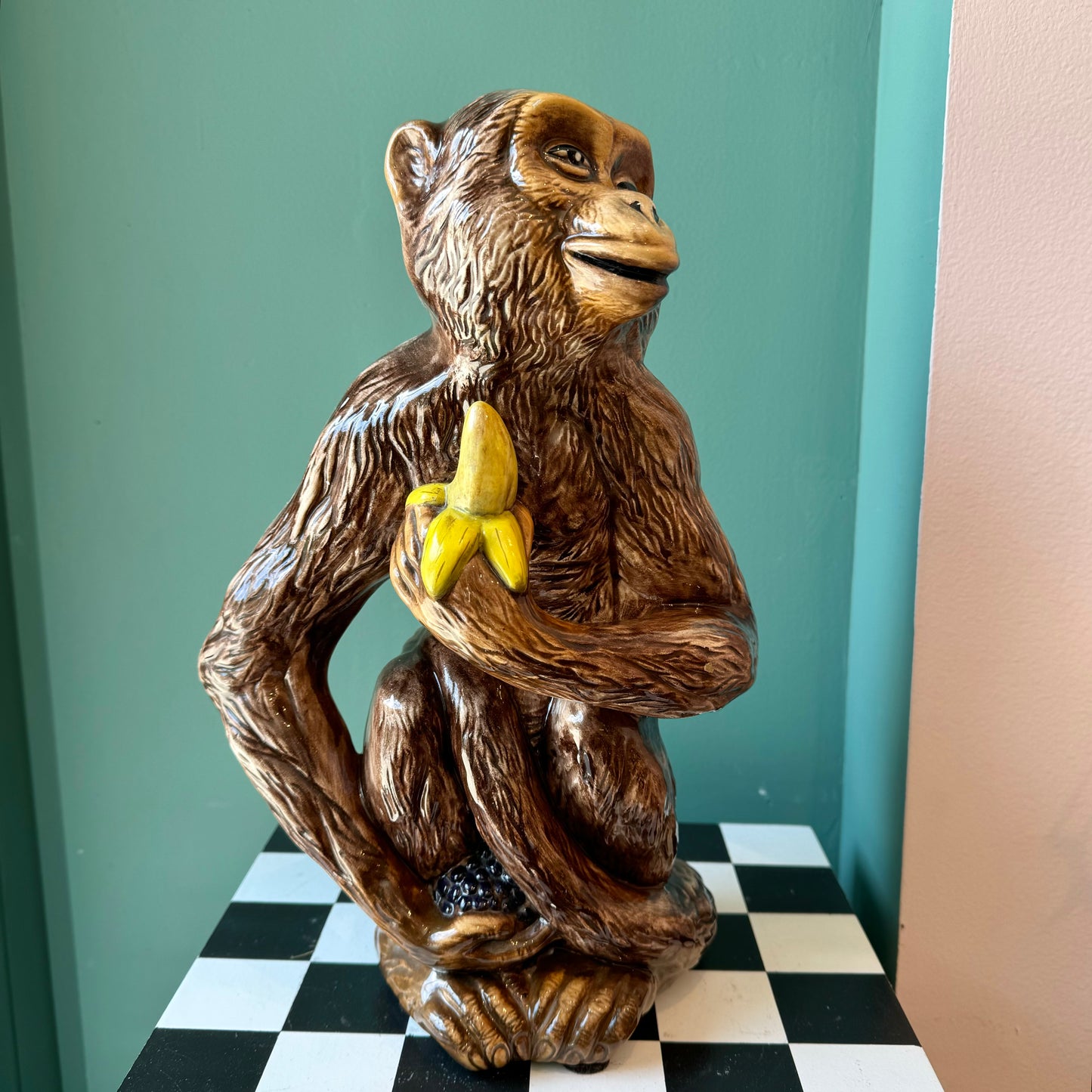 Vintage Ceramic Monkey Statue