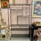 Vintage Milo Baughman Style Chrome and Smoked Glass Etagere