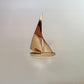 Vintage Small Brass Sailboat