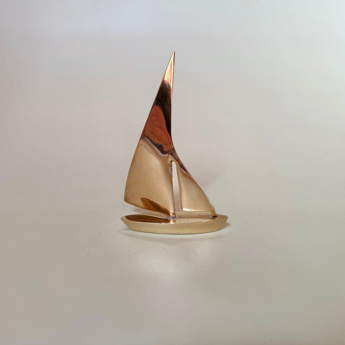 Vintage Small Brass Sailboat