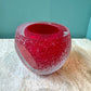 Vintage Red Glass Geode Bowl