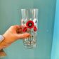 Red Poppy Collins Glasses- A PAIR