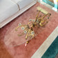 Vintage Italian Gold Gilt Floral Bouquet Wheat Sheaf Coffee Table